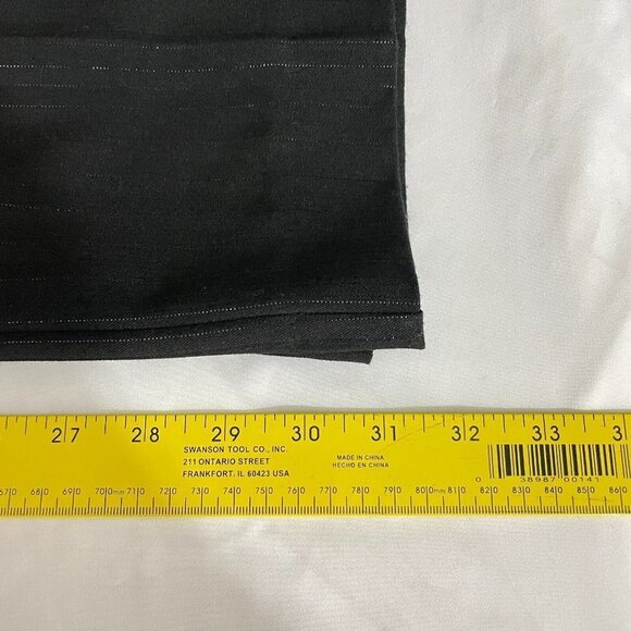 Chico's Women's Black Silver Metallic Pinstripe Trouser Work Dress Pants Size 1 - Picture 8 of 8